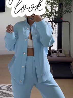 Light Blue Women’s Two-Piece Lounge Set